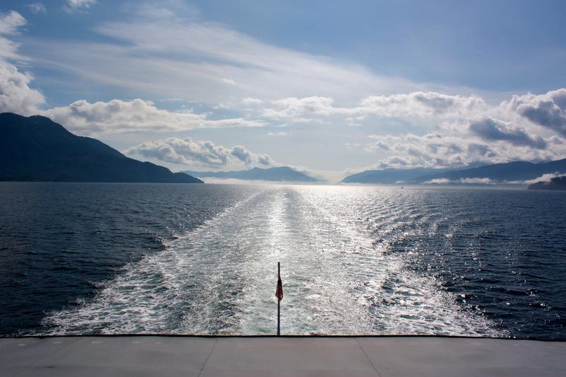 Off the stern of the M/V Columbia Alaska Marine Highway