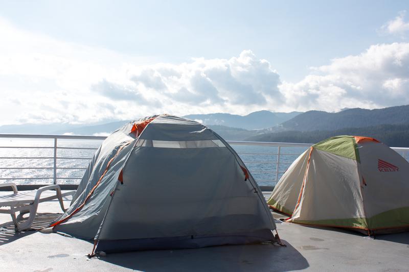 Original tent location on the M/V Columbia Alaska Marine Highway