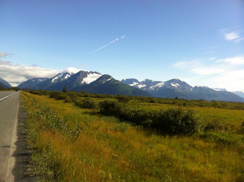 Seward Highway Mountains and Glacier