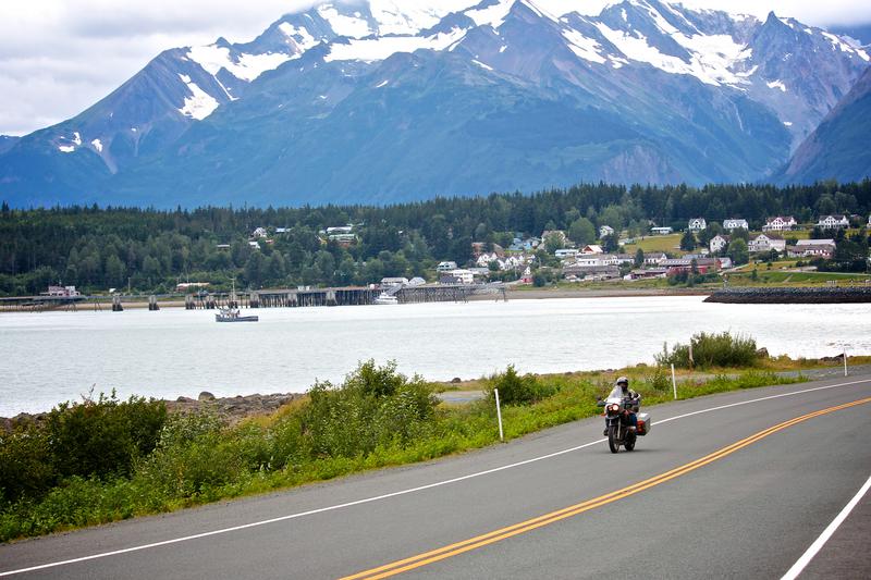 Motorcycling From Downtown Haines Alaska