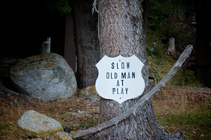 Old Man at Play Sign