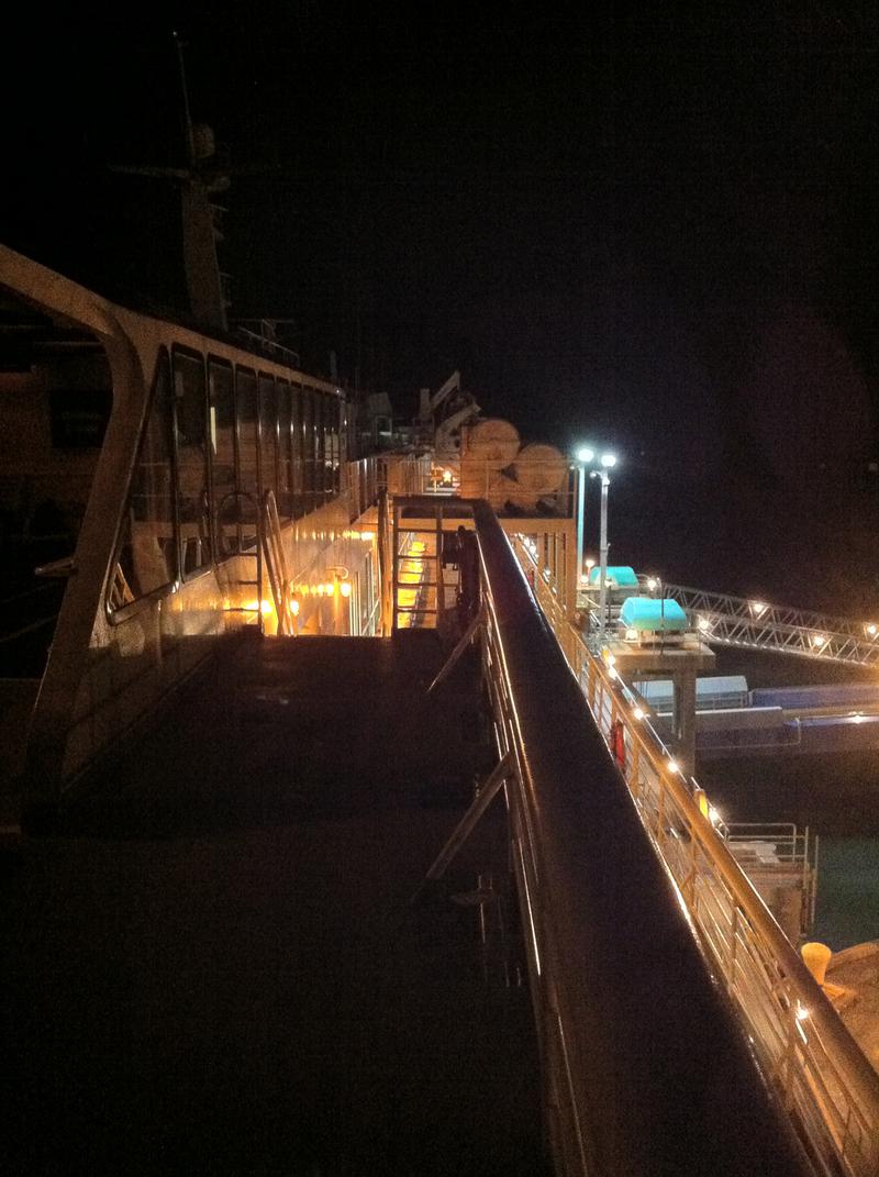 M/V Columbia Lit Up in Haines Alaska