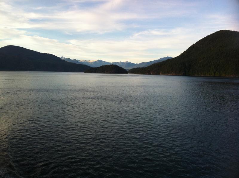 Glaciers in the distance -- Alaska Marine Highway