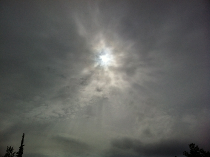 George Parks Highway Sun Peeking Through The Rain Clouds