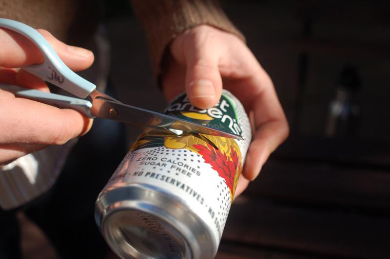 Cutting Pop Can In Half