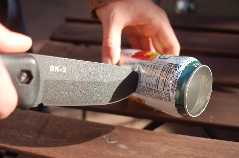 Cutting Slit in Soda Pop Can